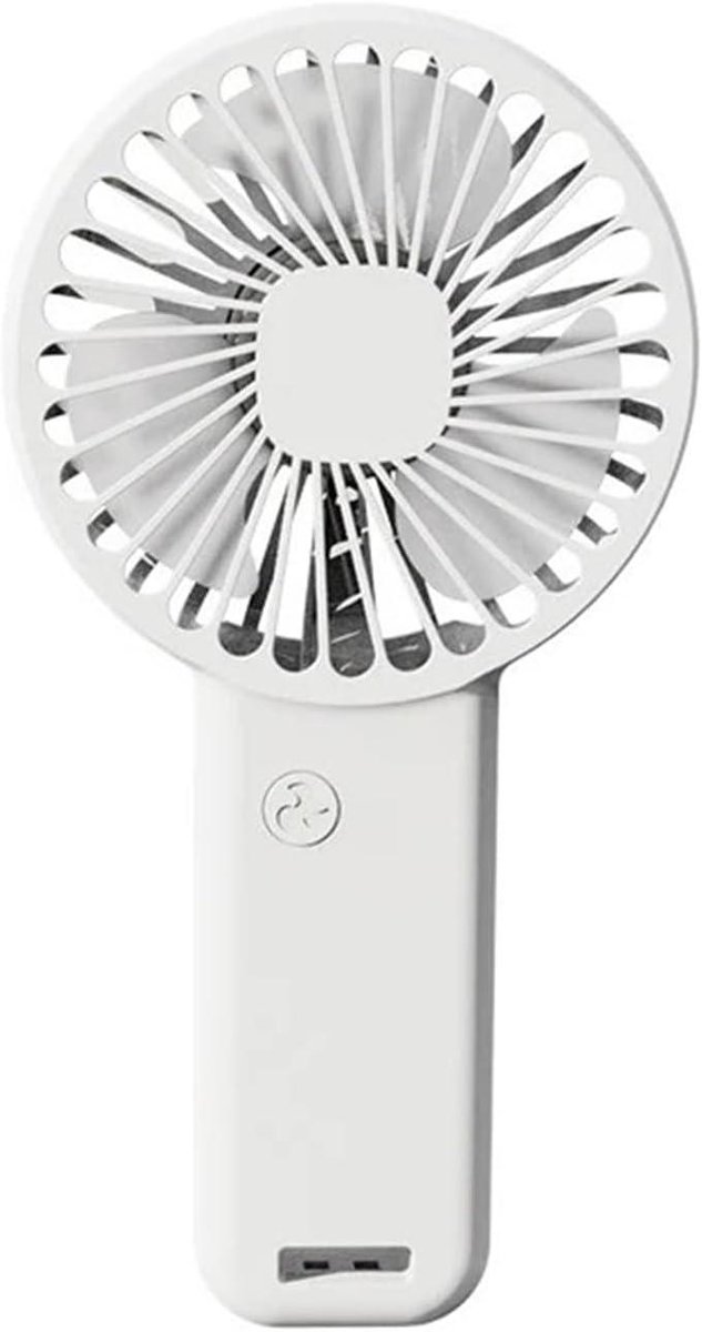 Draagbare Handventilator - Mini Ventilator USB - Persoonlijke Koeling - Stil Ontwerp - Compact Formaat - Wit