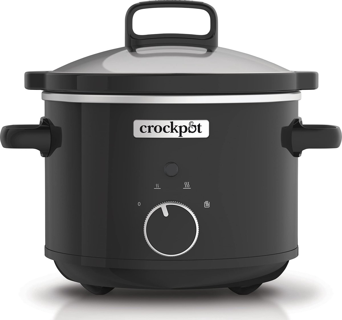 SnelShoppen - Crockpot Slowcooker 2,4 Liter - Verwijderbare Keramische Kom - Gemakkelijk te Reinigen - Voor 1-2 Personen - Zwart - Ideaal voor Keuken