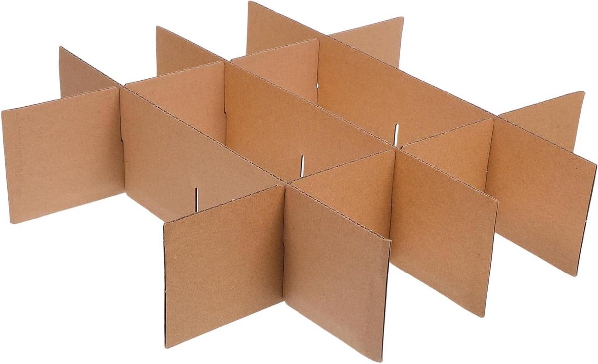 Kartonnen Box Verdelers - Verpakking Scheiders - Spullen Beschermen - Grid Structuur - 33.5 cm - Khaki