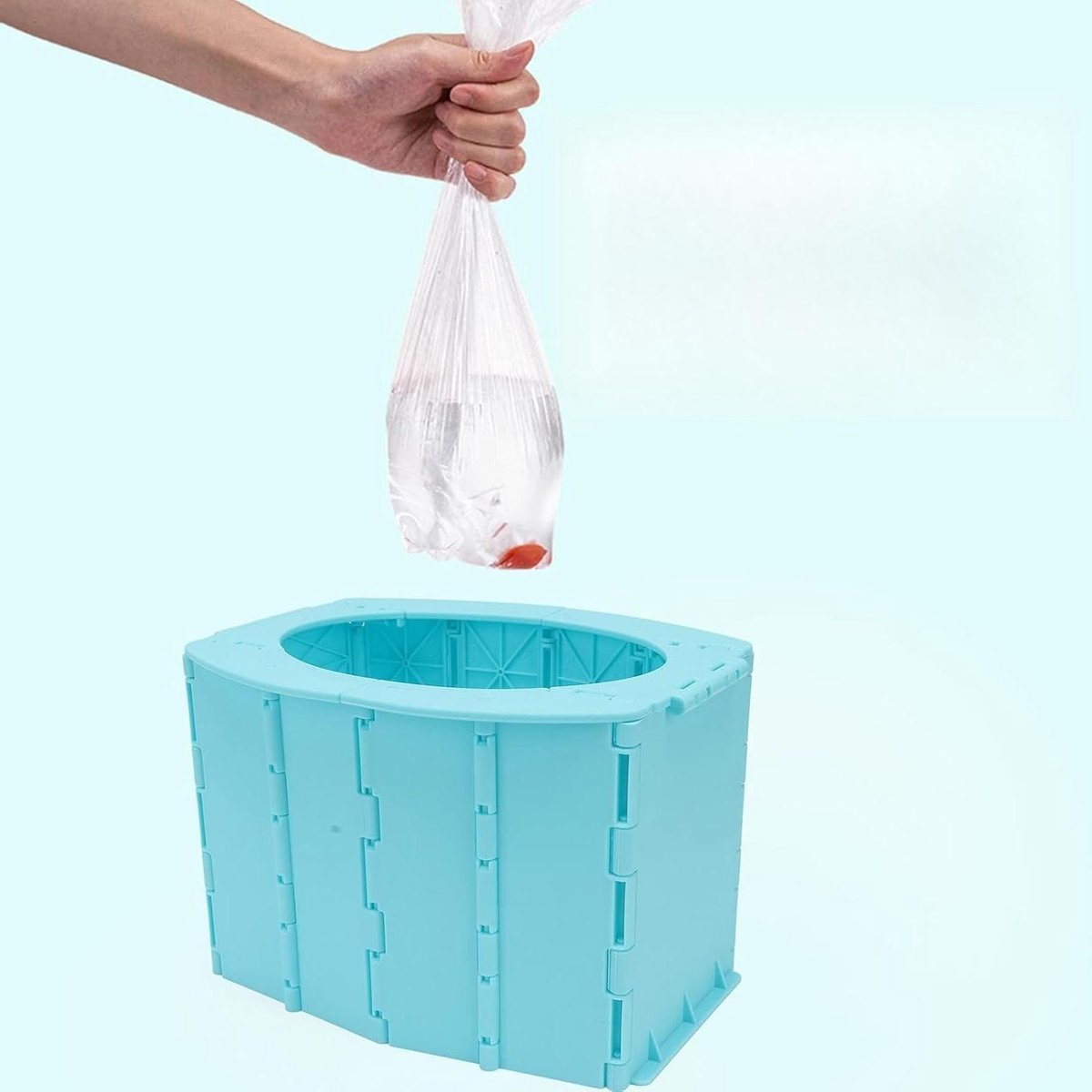 Draagbaar Kindertoilet - Reis Potje Peuter - Zindelijkheidstraining Onderweg - Opvouwbaar en Lichtgewicht - 17 x 5 cm - Wit