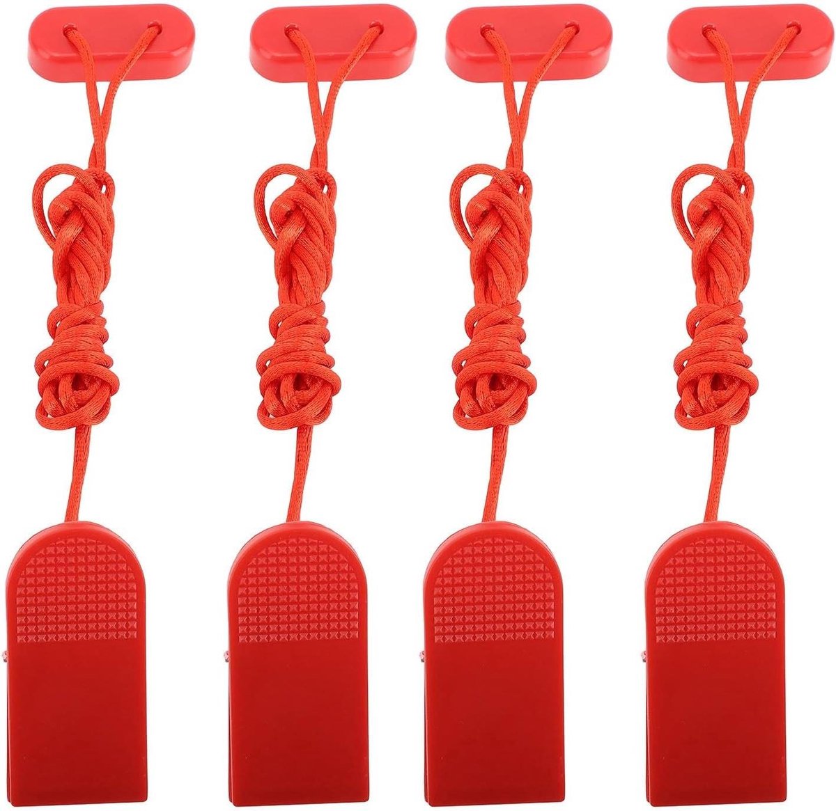 Loopband Veiligheidssleutel - Noodstop Sleutel - Veilig Trainen - Universele Clip - 4 stuks - Zwart