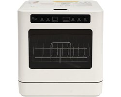 Compacte Vaatwasser - Tafelmodel Afwasser - Keuken Reinigen - 4 Wasprogramma's - 43 x 39 x 46 cm - Wit