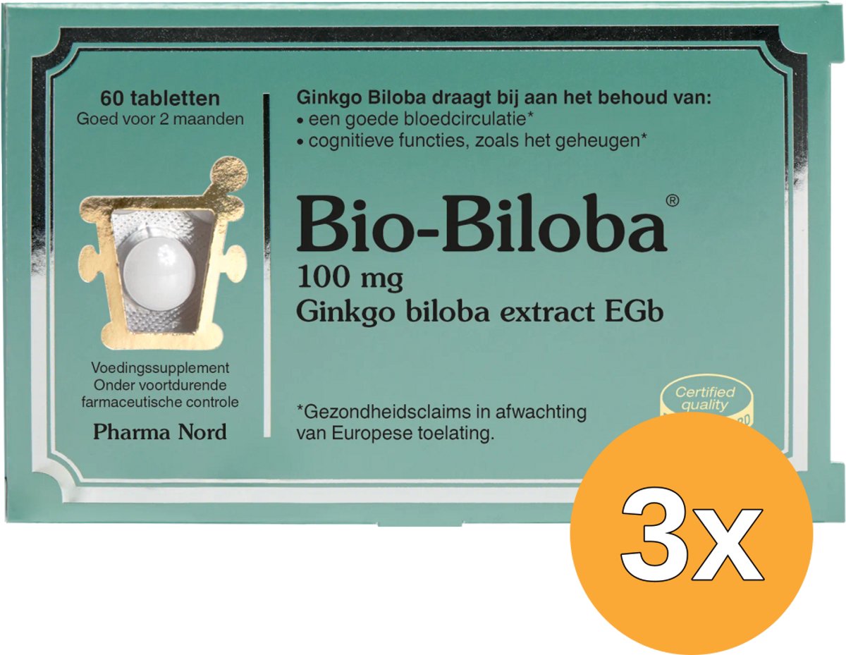 3x Pharma Nord Bio Biloba (60 tabletten)