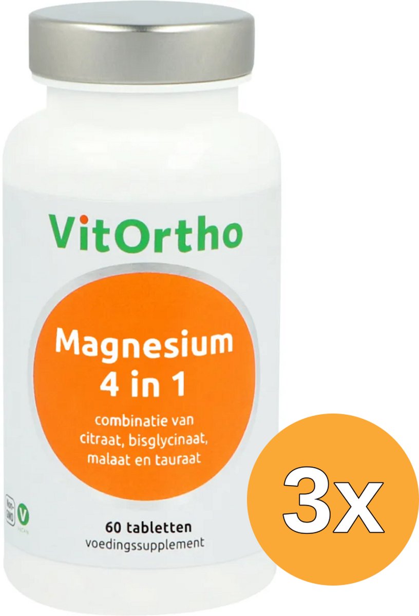 3x VitOrtho Magnesium 4 in 1 (60 tabletten)