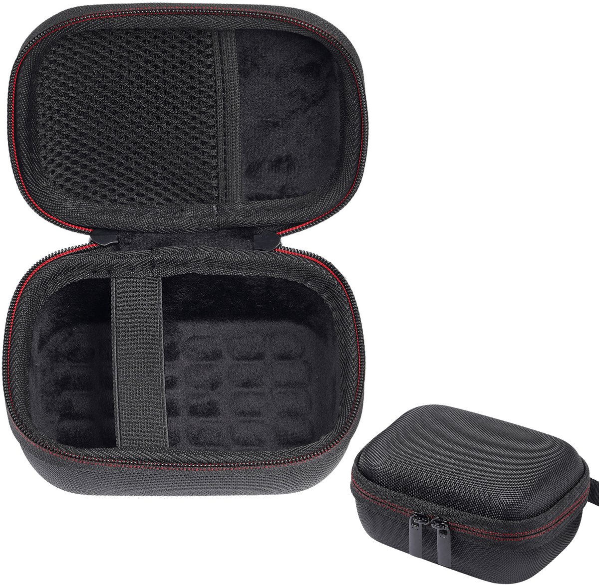 YONO Opberghoes Geschikt voor JBL Go 5 - Hard Case Beschermhoes - Speaker Hoes - Opbergcase met Accessoirevak - Zwart