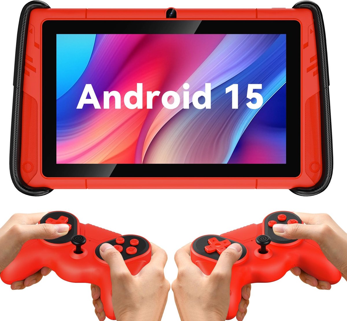 SnelShoppen - 7-inch Kindertablet voor Kinderen, Wifi-Tablet met 8GB RAM, Uitbreidbaar tot 512GB, Peuter Tablet-PC met Ouderlijk Toezicht en Sportwage