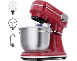 SUNCOK Keukenmixer, krachtige motor van 1500 W, met twee roestvrijstalen mengkommen (4,5 l en 5,5 l), multifunctionele deeghaak, geschikt voor bakken en kneden van deeg.