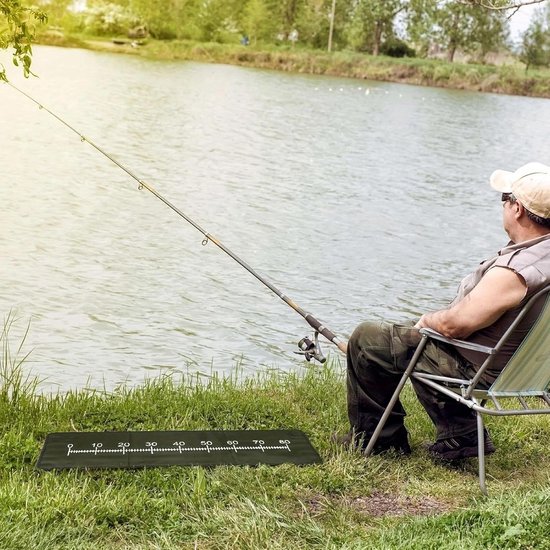 Vis Onthaakmat - Vismat Weegschaal - Vissen Documenteren - Ingebouwd Meetlint - 130 cm - Groen — afbeelding 3