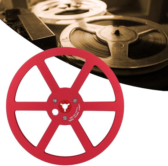 Lege Spoel - Tape Spoel Reel - Geluidsopname - Aluminiumlegering - 7 inch - Rood — afbeelding 4