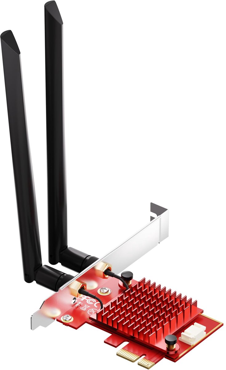 SnelShoppen - WiFi 6E PCIe-kaart Gaming - 5400 Mbps Tri-Band WLAN-adapter met Intel AX210-chip, Bluetooth 5.3 - Ultra-lage latentie voor Windows 10/11