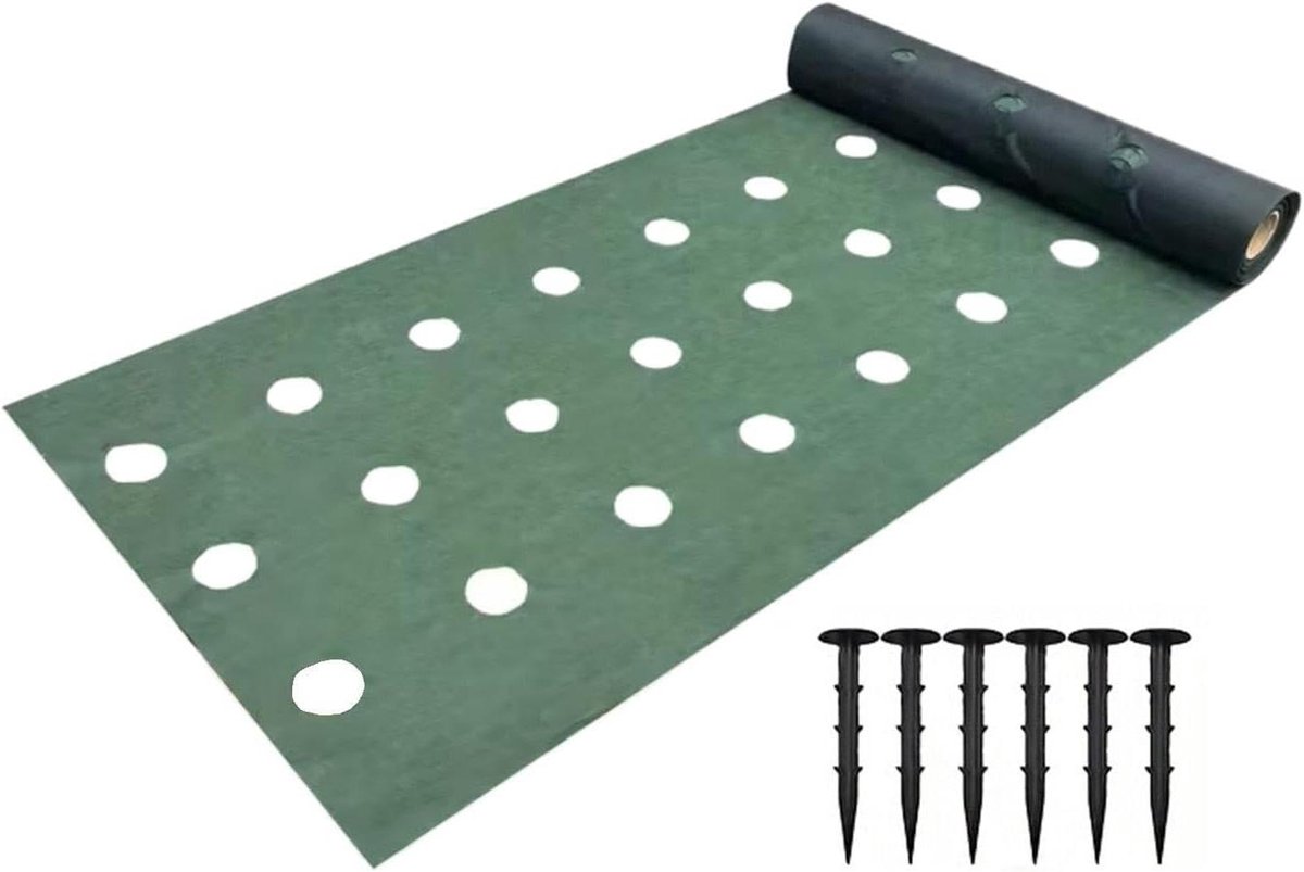 Tuin Bodemdoek - Onkruiddoek Mulch - Onkruid Voorkomen - Doorlatend Luchtig - 600 x 100 cm - Zwart