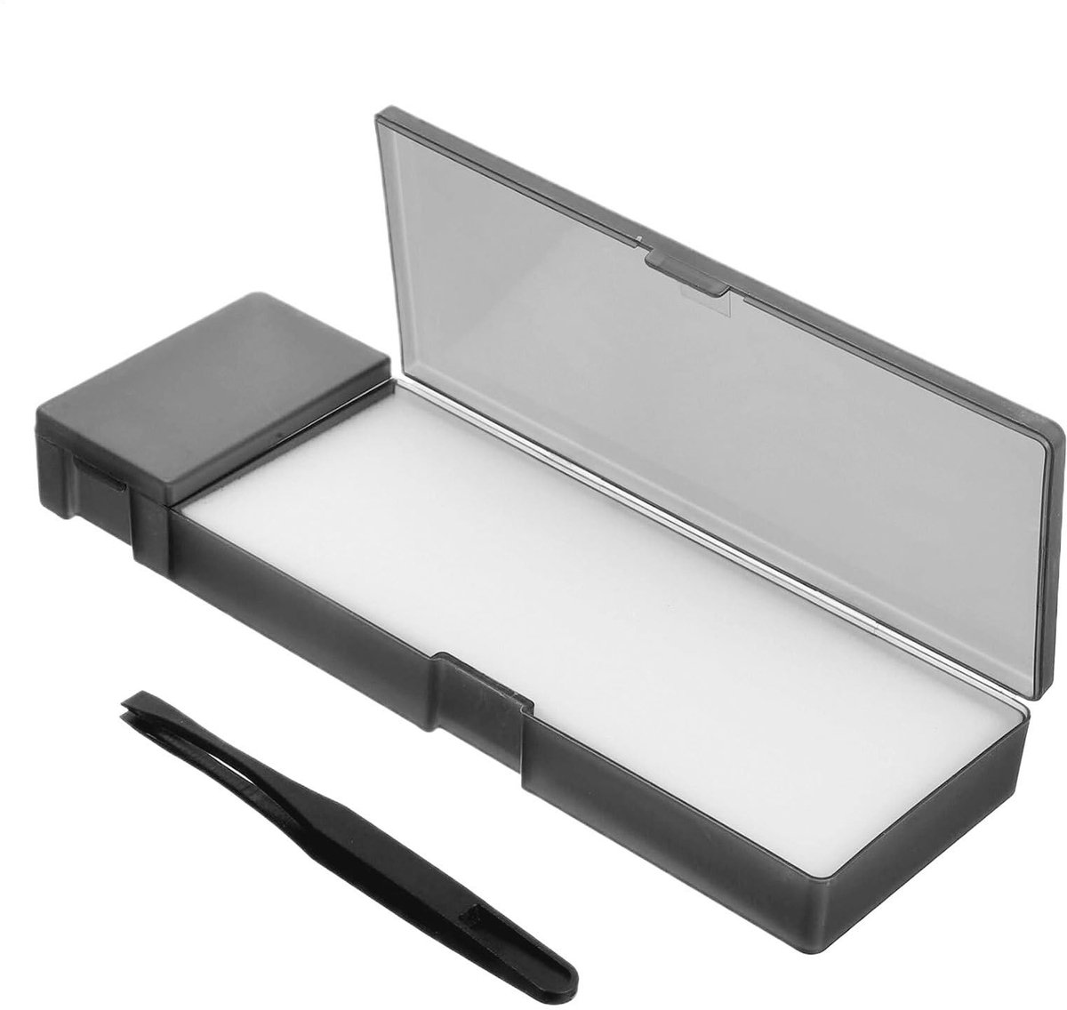 Dailygoods- Moisturizing Box Draagbaar - Water Decals - Kunstbenodigdheden - Spons/Pincet - Compact - 20,8 x 7 x 2,5 cm