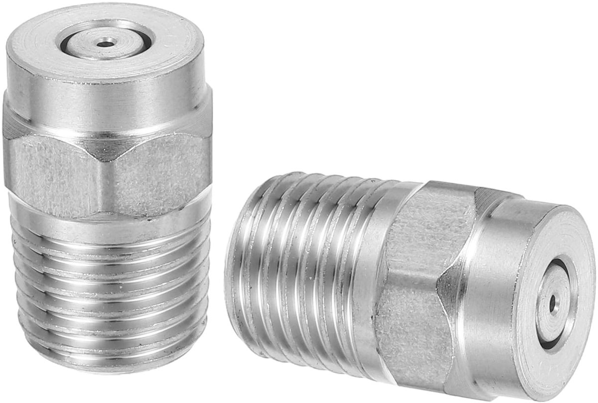 Dailygoods - 2x Stainless Steel Drukreinigingsmondstukken - Universele Vervangingen