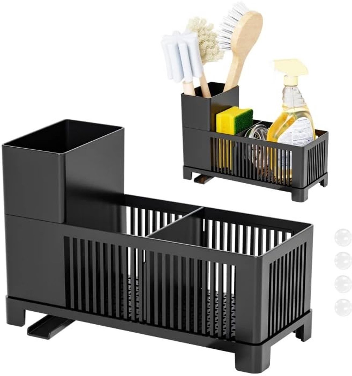 Dailygoods - Keuken Sink Organizer met Automatische Afvoertray - Handig en Ruimtebesparend