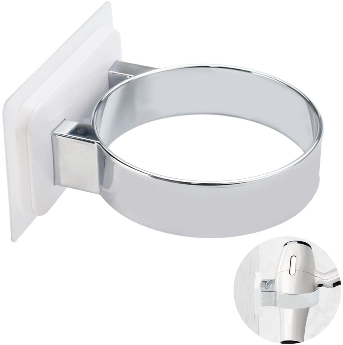 Dailygoods - Föhn Houder Muurbevestiging - Zelfklevende Föhn Rack voor Badkamer