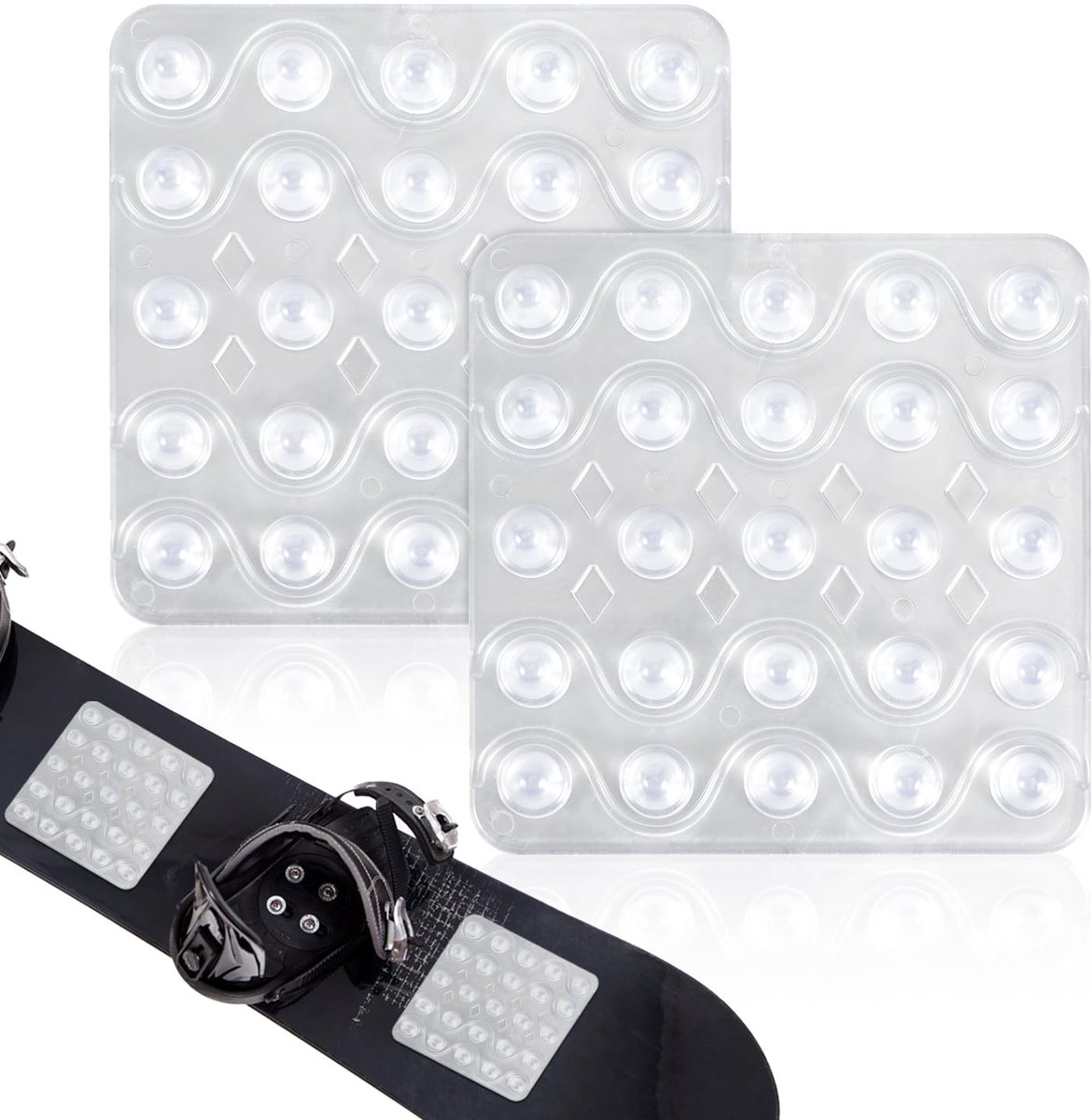 Dailygoods - 2 Stuks Snowboard Stomp Pads voor Extra Grip - Antislip Mat