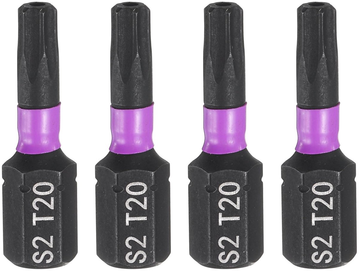 Schroevendraaierset met 4 Torx Bits en Magnetische Sechskantschacht