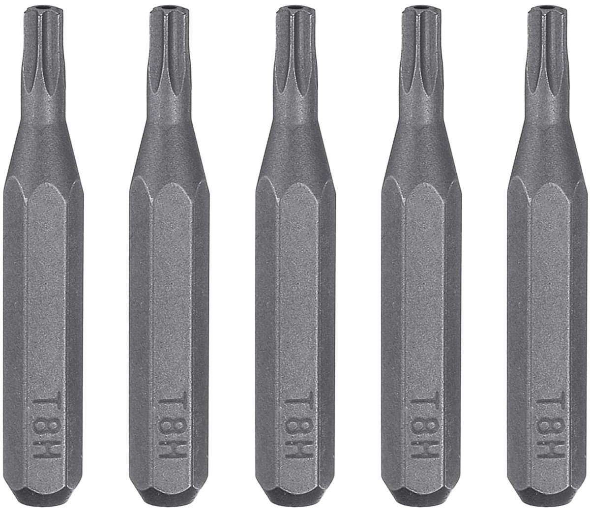 Set van 5 Torx Bit Schroevendraaiers T8H met Magnetische Sechskantschaft