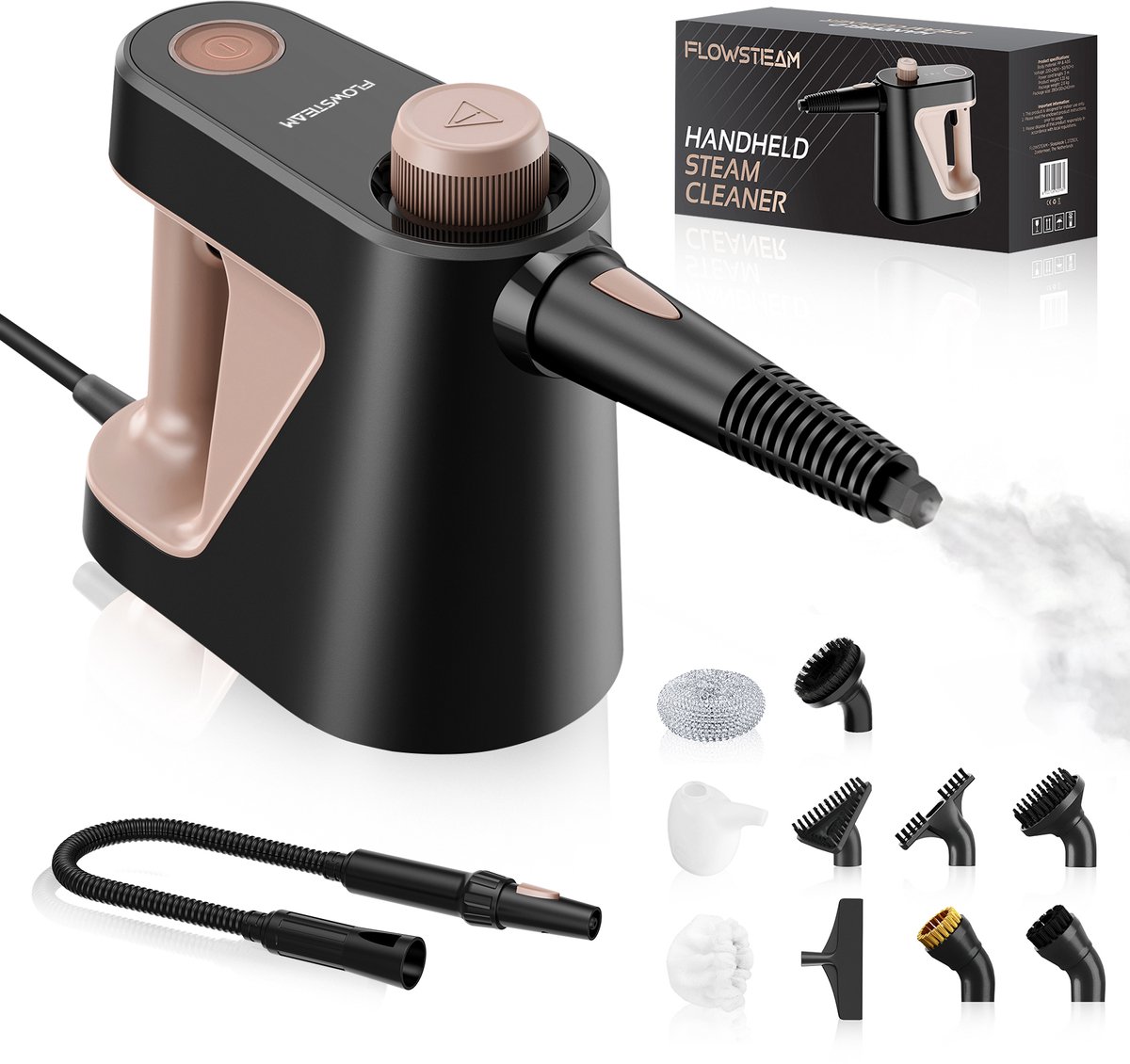 FLOWSTEAM 12-in-1 Krachtige Handstoomreiniger