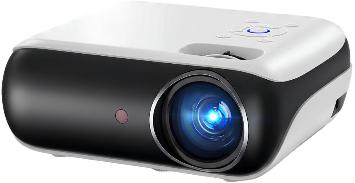 NIVA® Mini Beamer - Verbeterde Draagbare Projector - Mini 4K-projector - Wit - 21cm x 18cm x 10cm
