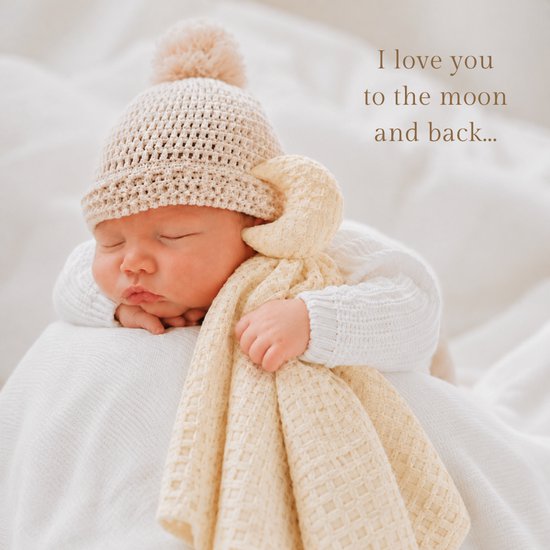 MijnNami Knuffeldoekje Moon - Bamboe & katoen - Wafelstof - 45 × 45 cm - Crème — afbeelding 2
