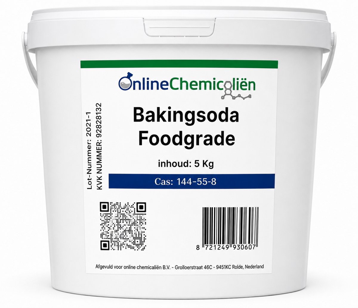 Online chemicalien - Baking Soda - Foodgrade - 5 kg - Voor Bakken En Koken - Natriumbicarbonaat