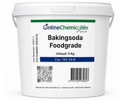 Online chemicalien - Baking Soda - Foodgrade - 5 kg - Voor Bakken En Koken - Natriumbicarbonaat