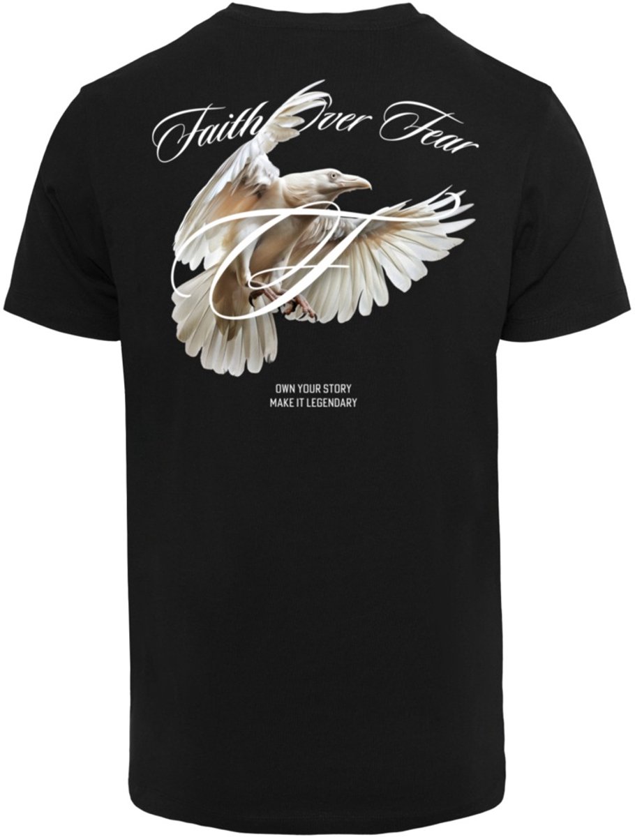 Mister Tee Fearless Crow Heren Tshirt L Zwart