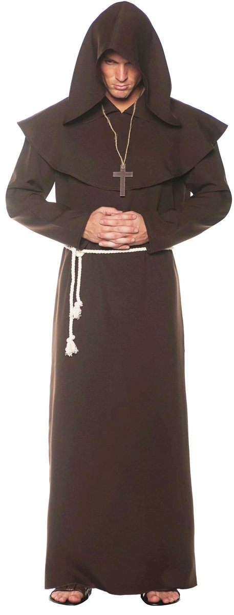 Ordensbroeder kostuum bruin