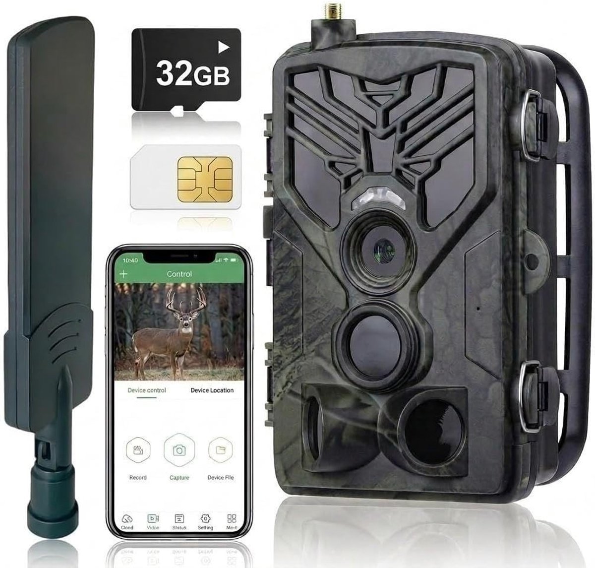 Wildcamera - Waterdicht - 120 MP - 4G Jachtcamera met Nachtzicht - Voor Buitengebruik