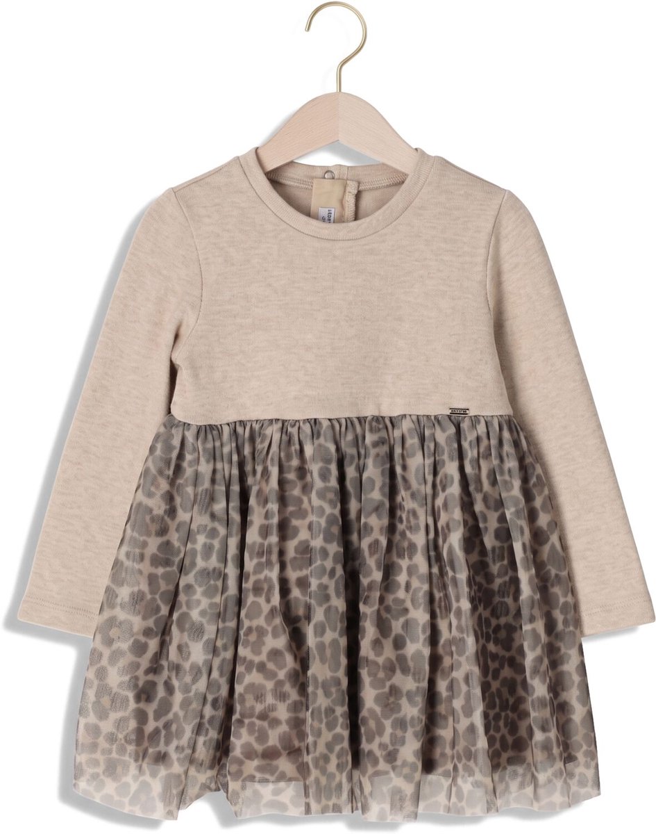 MAYORAL Knit Tulle Dress Unisex - Jurk - Beige - Maat 80