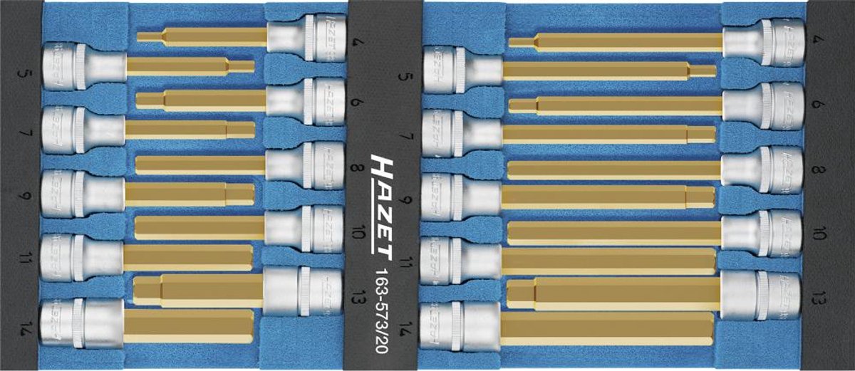 Gereeds.module 163-573/20Inbus 1/2" 1/3 HAZET