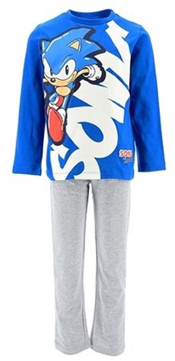 Sonic The Hedgehod Jongens Pyjama Blauw Katoen Maat 104