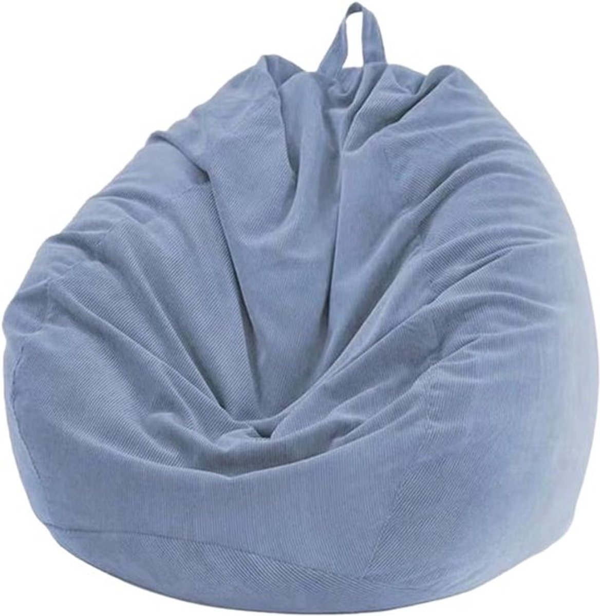 Zitzak - Korduroy - Voor Kinderen - 70 x 80 cm - Donkerblauw - Speelgoed - Wasbaar - Zacht - Comfortabel - Voor Binnen en Buiten - Tuin - Woonkamer Meubels