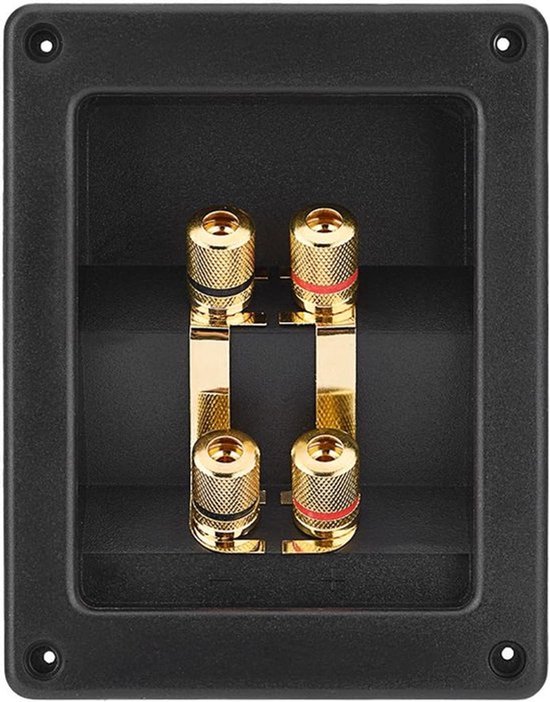 Binding posts voor luidsprekers - Terminalen - Connectoren - 4 Stuks - Luidspreker-terminalblok - Akoestische Componenten - Met Schroef - 3 mm Versterkte Basisplaat - Voor Thuis - Hotel - Gang — afbeelding 2