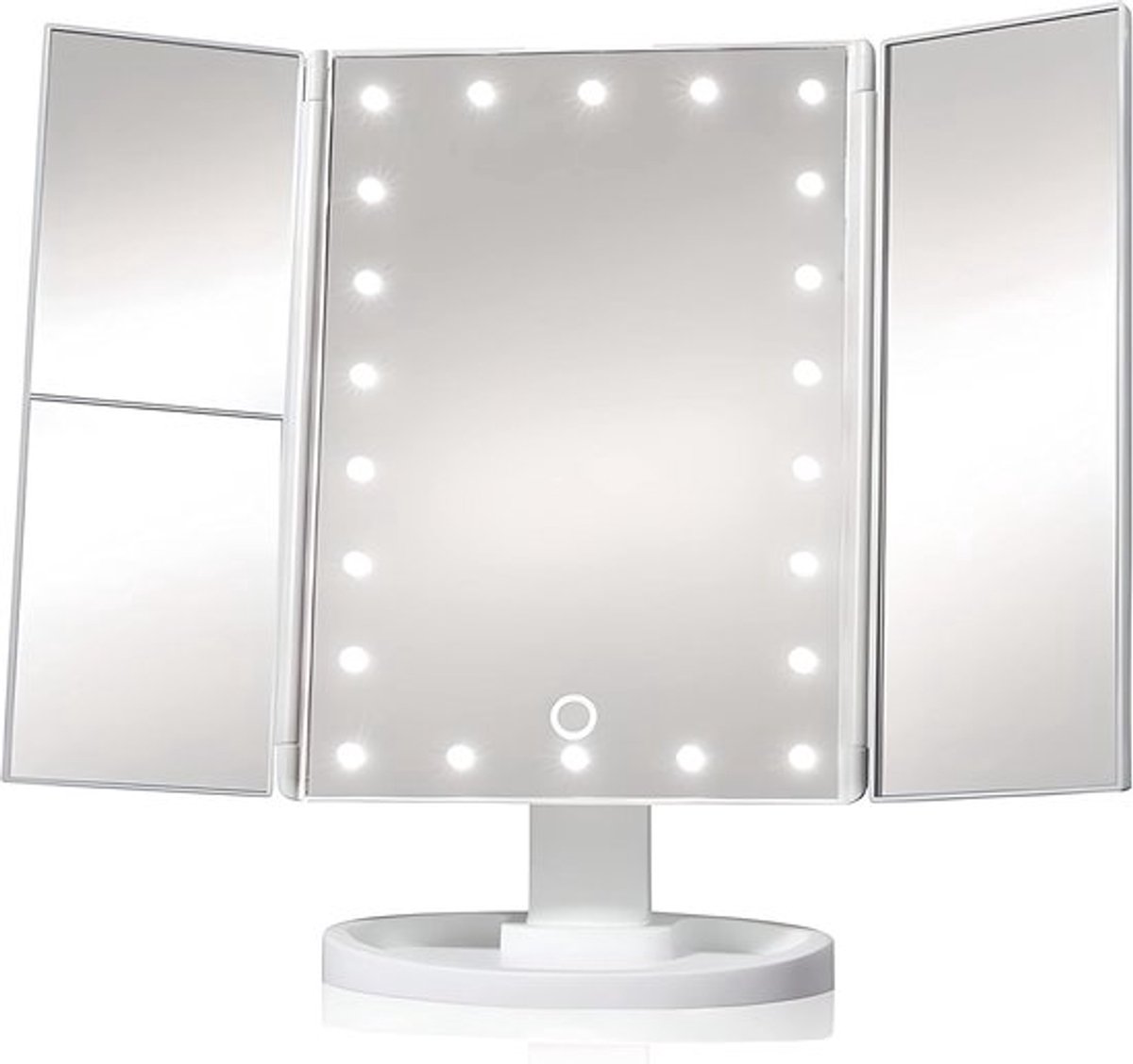 Make-up Spiegel met LED Verlichting, 2x en 3x Vergroting en Aanraakschakelaar