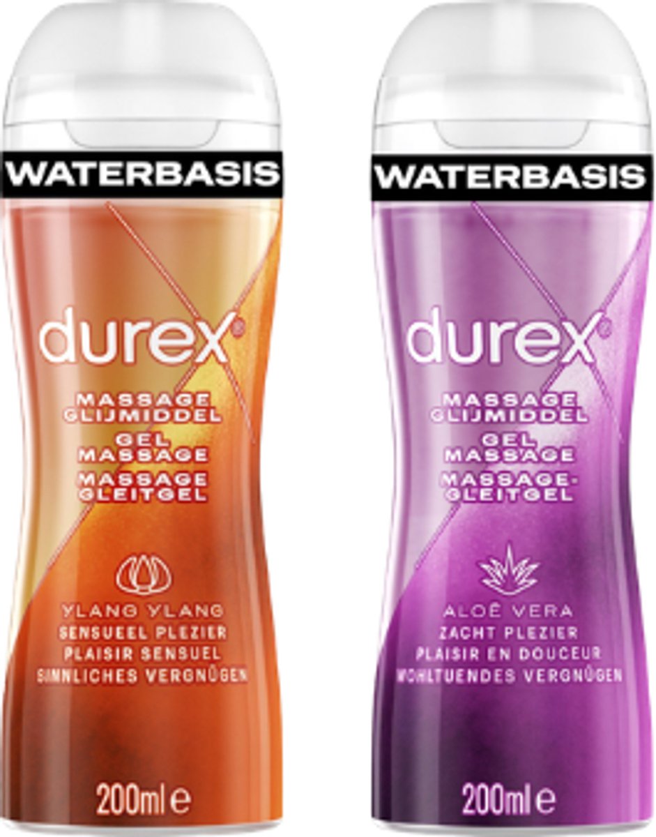 Durex - 200ml x 2 Glijmiddel - Aloe Vera - Ylang Ylang - Voordeelverpakking