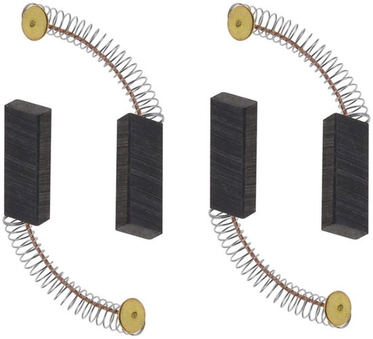 - Motor Koolborstel Set - Elektrisch Gereedschap Onderdelen - Zwart & Goud - Haakse Slijper Boor Cirkelzaag - Roterende Hamer Accessoires Vervanging - Geschikt voor Diverse Modellen - 2 Paar