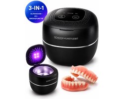 Extra Krachtige Ultrasone Kunstgebit Reiniger met UV & Droogfunctie – Voor Prothese, Beugel, Retainer, Aligner & Sieraden