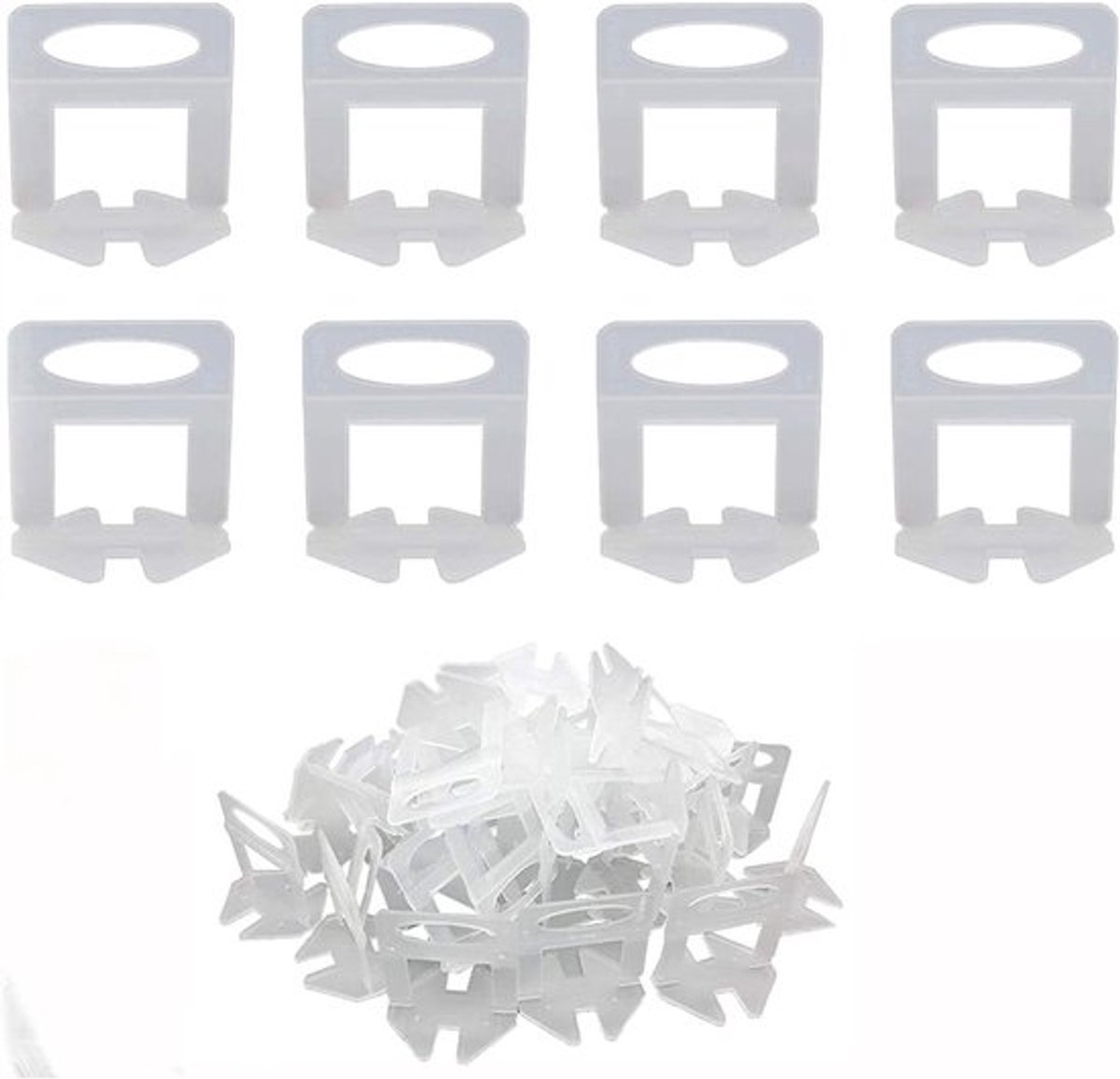 Tegel Leveling Systeem - Clips - Professionele Keramische Tegel - Steen Installatie - 400 stuks - Tegels Leveler - Spacers - Geschikt voor doe-het-zelf - Kleur of model.