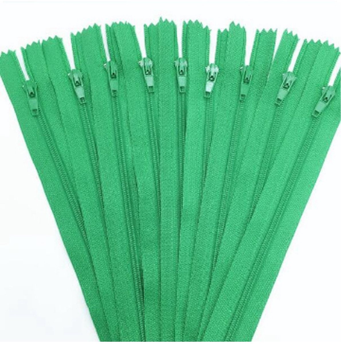 close end rits - 90 cm - gesloten einde - 1 rits - donker groen