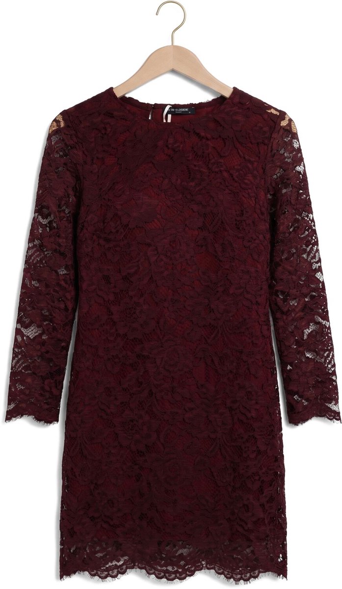 Ana Alcazar Dress Dames - Jurk - Bordeaux - Maat 44