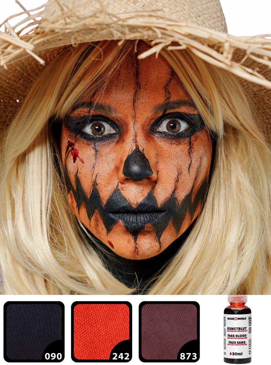 Make-up set Halloween pompoen