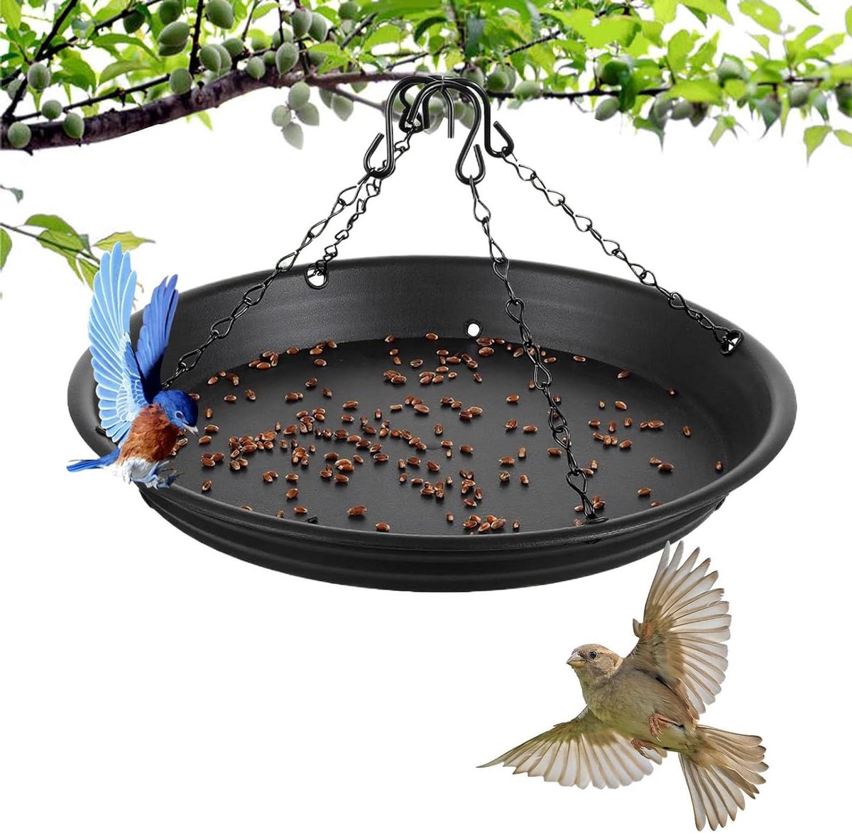 Voederstation Tuin - Voerbak Wilde Dieren - Vogels Voeren - Groot Antislip Dienblad - 335 cm Diameter - Meerkleurig