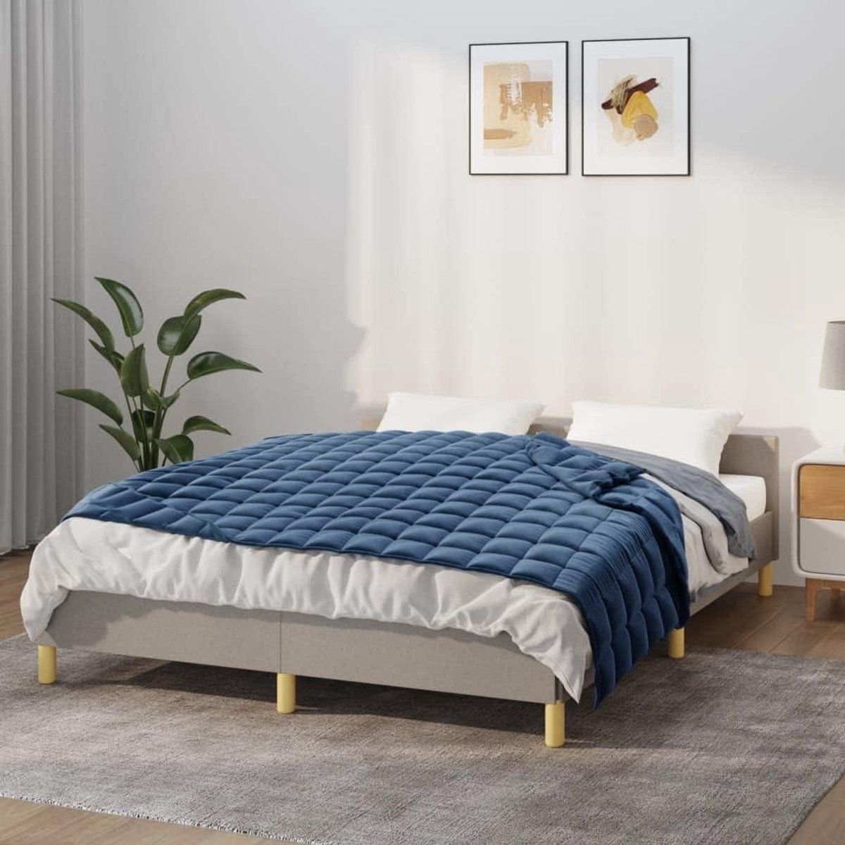 Verzwaringsdeken - Zware deken - Ontspannen - Gelijkmatige gewichtsverdeling - 140 x 200 cm - Blauw