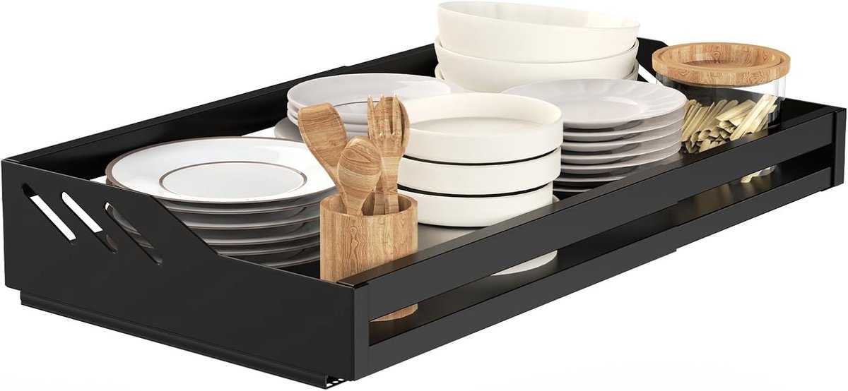 Telescopische Lade Organizer met Verstelbare Breedte voor Keuken en Badkamer, Geen Boren Nodig, Ruimtebesparend en Praktisch