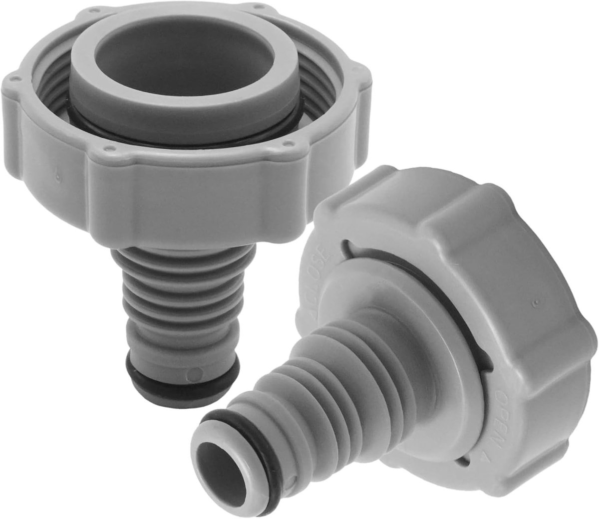 Set van 2 Poolslangadapters, Betrouwbare Plastic Afvoerverbinding voor Eenvoudige Waterafvoer, Geschikt voor Standaard Zwembadslangen en Tuinaccessoires