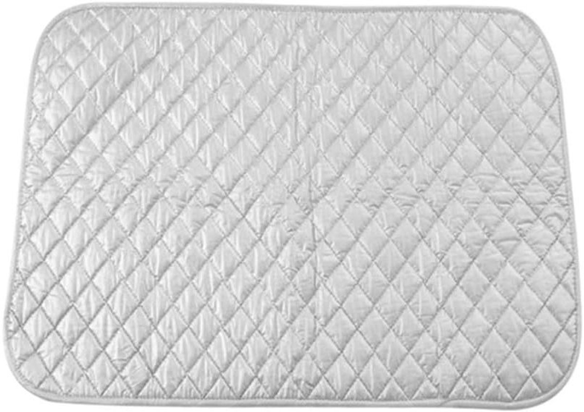 Katoenen Strijkmat - Strijkplankhoes Waskussen - Kreukels Verwijderen - Hittebestendig Zilveroppervlak - 60x55cm - Zilver