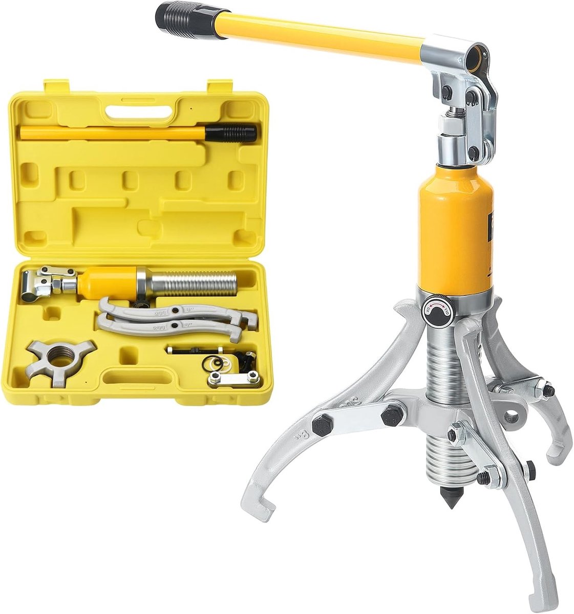 Hydraulische lager trekker 5T, wielnaaf trekker met 3-in-1 hydraulische pomp en 3 trays voor eenvoudig gebruik