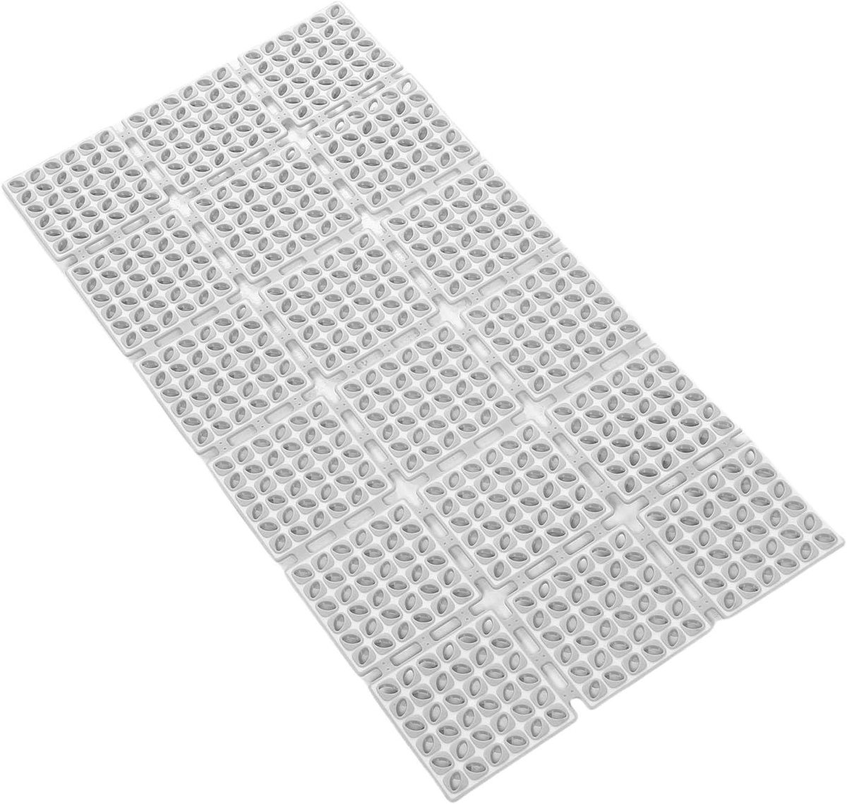 Badmat Antislip - Douchemat Vloermat - Veilig Douchen - Sterke Zuignappen - 40x80 cm - Grijs Wit